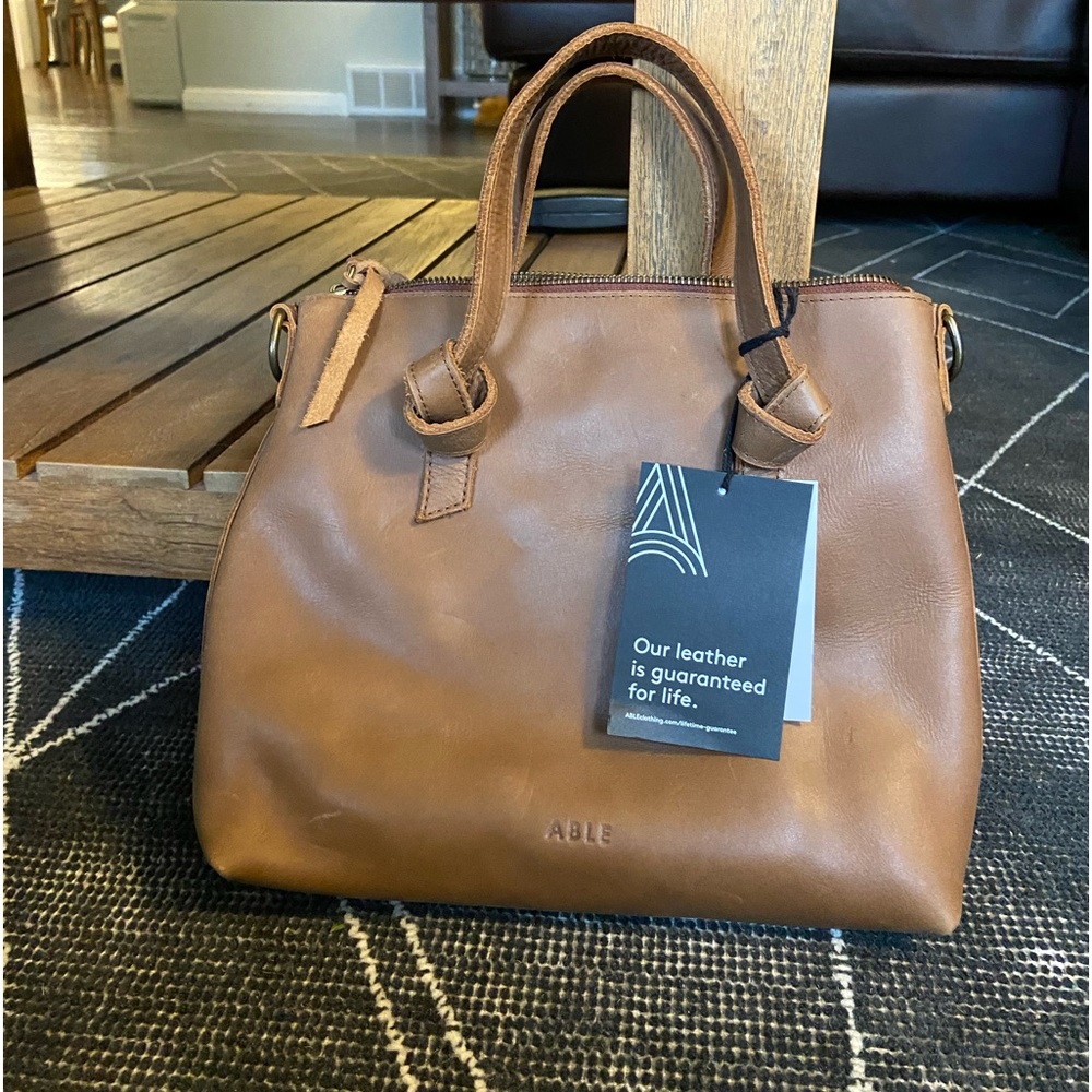 Able Rachel crossbody leather purse NWT